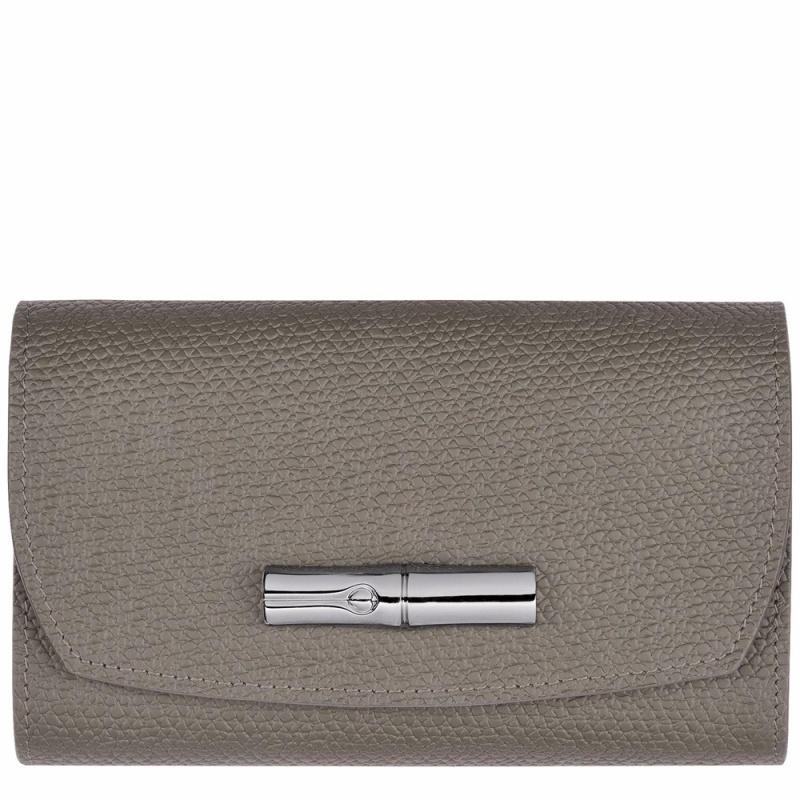 Grey Longchamp Roseau Women's Wallets
